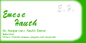 emese hauth business card